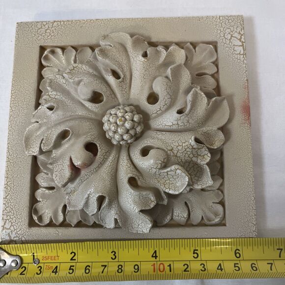 Expo Inc Floral 3D Wall Plaque Home Decor One Plaque - Picture 4 of 4